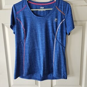 Fila Women's Heathered Blue Short Sleeve Tee